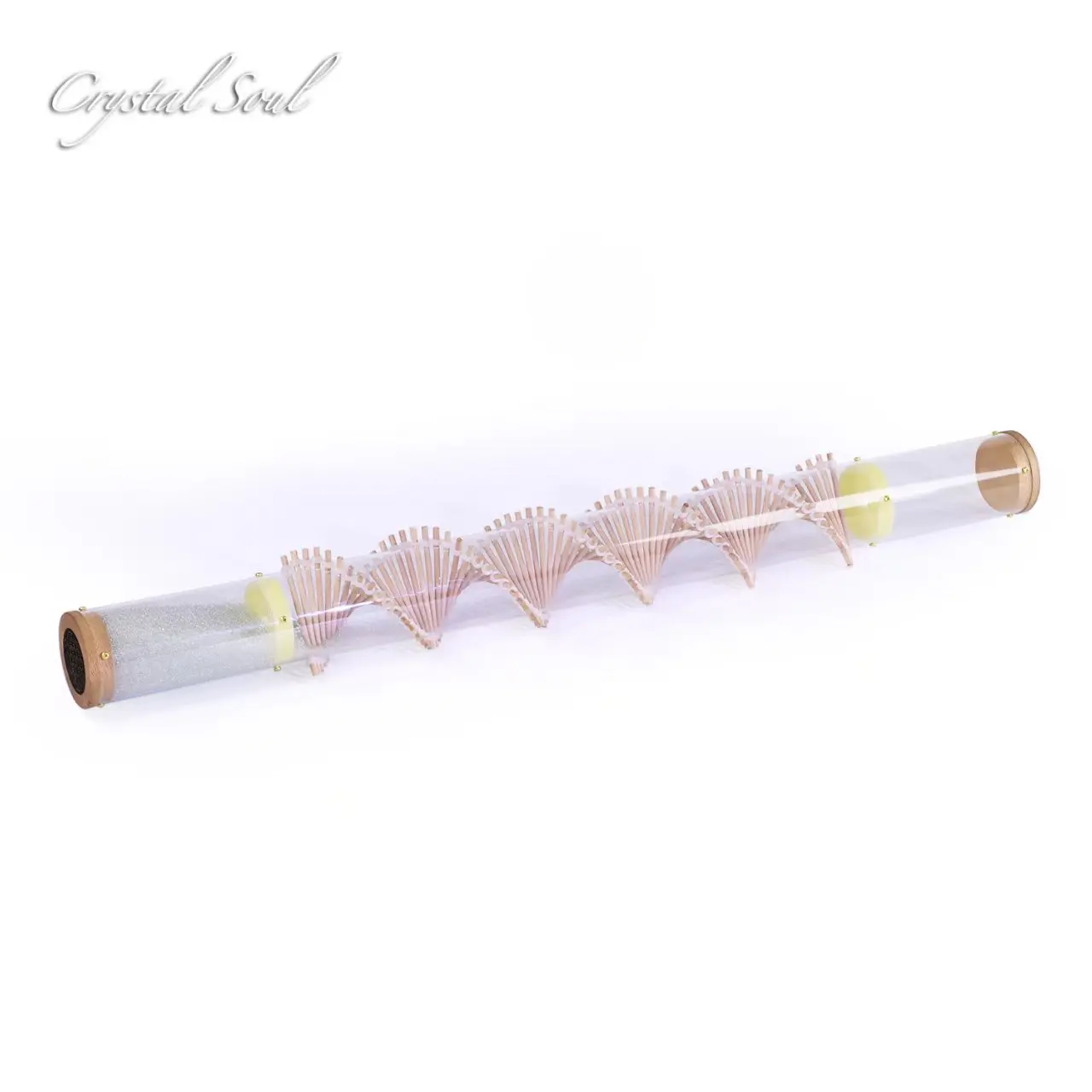 Large Rain Stick Sound DNA Rain Stick Musical With Crystal Singing Bowl