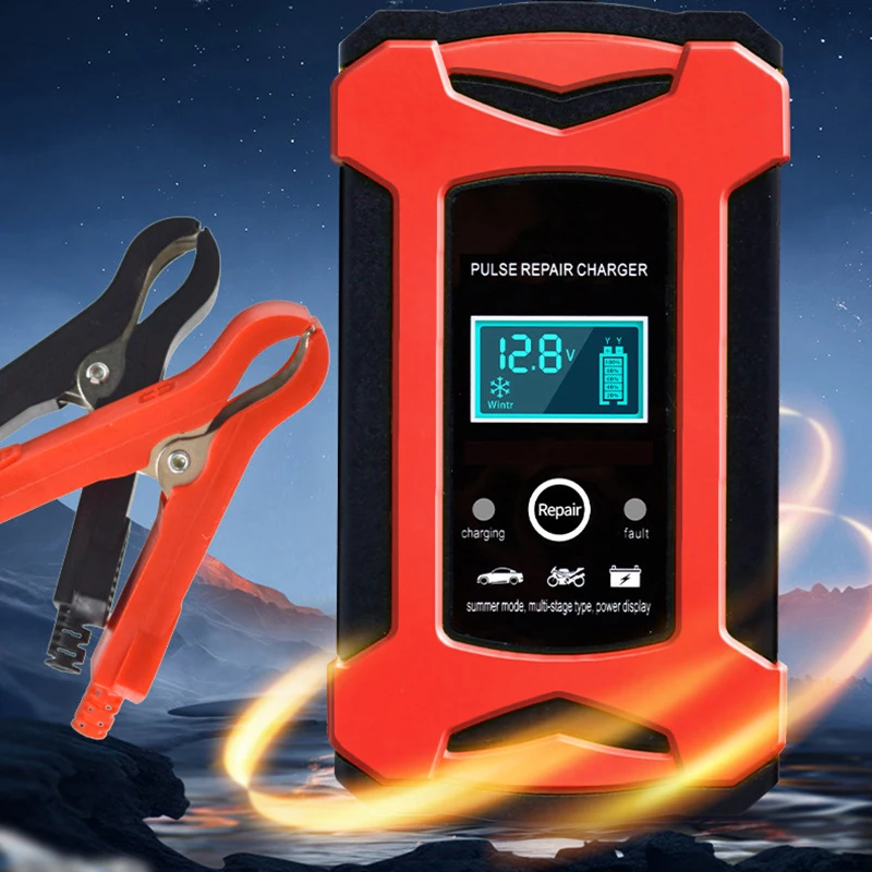 

Новейшее автомобильное зарядное устройство для аккумуляторов 12 В 10 А, цифровое полностью автоматическое автомобильное зарядное устройство для аккумуляторов, импульсное устройство для ремонта свинцово-кислотных аккумуляторов с ЖК-дисплеем