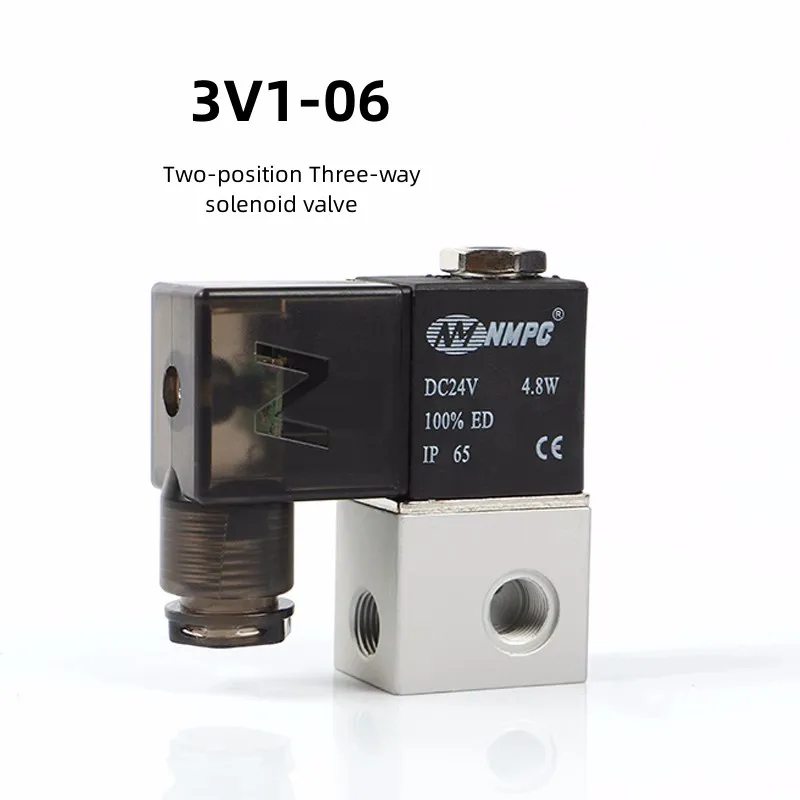 3V1-06 NMPC Dispensing Machine Solenoid Valve 3V1-06 Air Compressor Vacuum Reversing Valve Two-position Three-way Aluminum Alloy