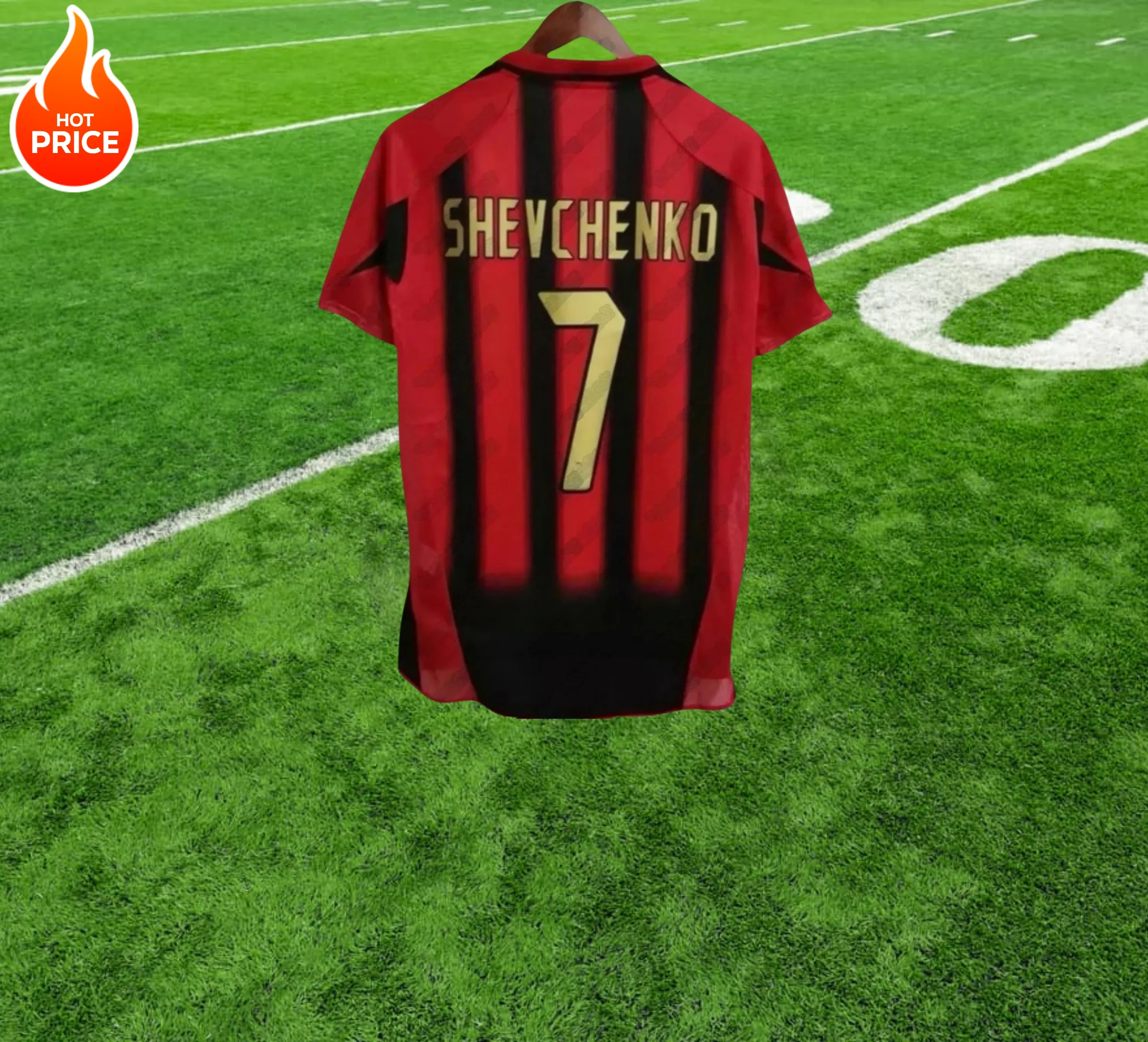 

Retro Classic Men's Quick-drying Football T-shirt SHEVCHENKO Comfortable Casual Breathable Sweat-absorbing Short Sleeves Moto