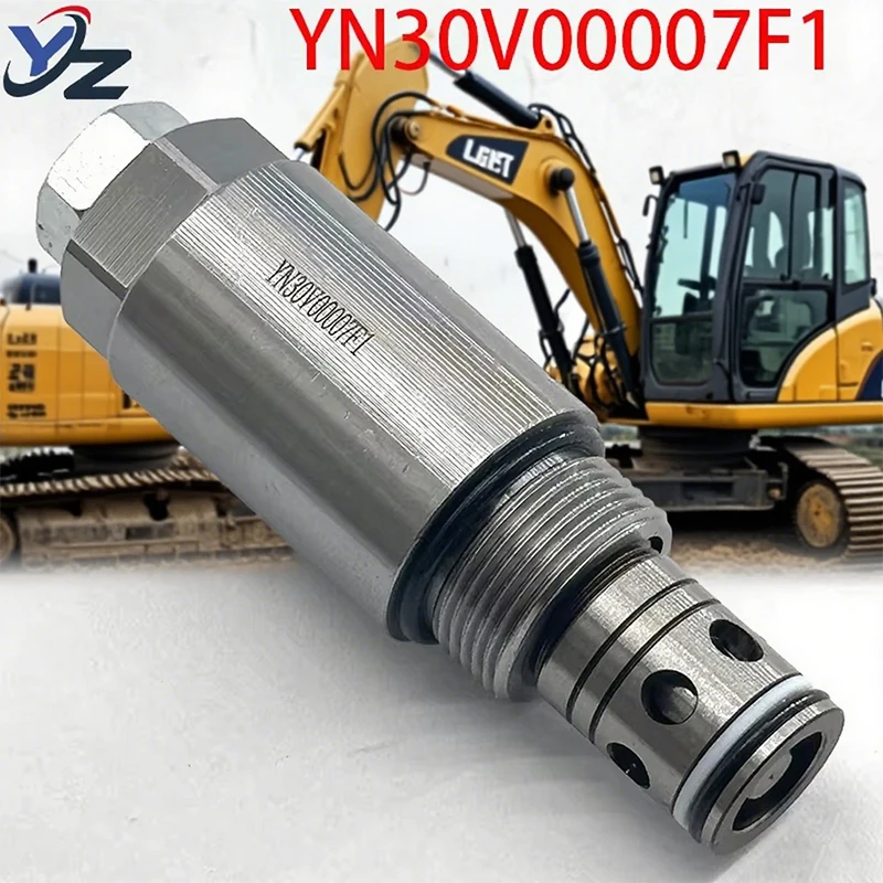 

YN30V00007F1 Main Relief Valve Assy Compatible With Kobelco Excavator SK60-5