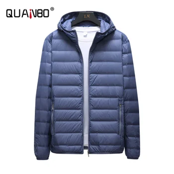 Veste légère anti-éclaboussures en duvet de canard blanc, 90% capuche pour homme, imperméable à l'eau et au vent, garde au chaud, 5XL 6XL