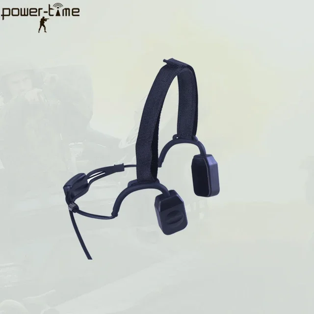 30mins Under One Meter Water IP67 Waterproof Full Bone Conductive Headphone Ear Hook OEM Wired Fireman Gas Mask Headphone IPX-7