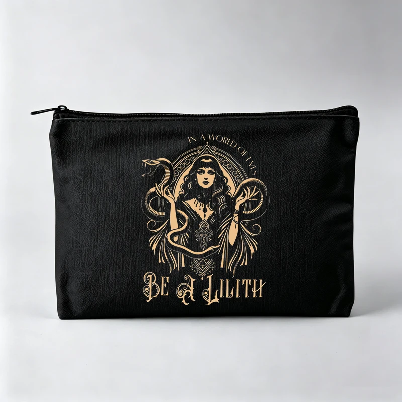 Women's Mythic Figure Graphic Makeup Bag, Vintage Style Cosmetic Pouch for Daily Use