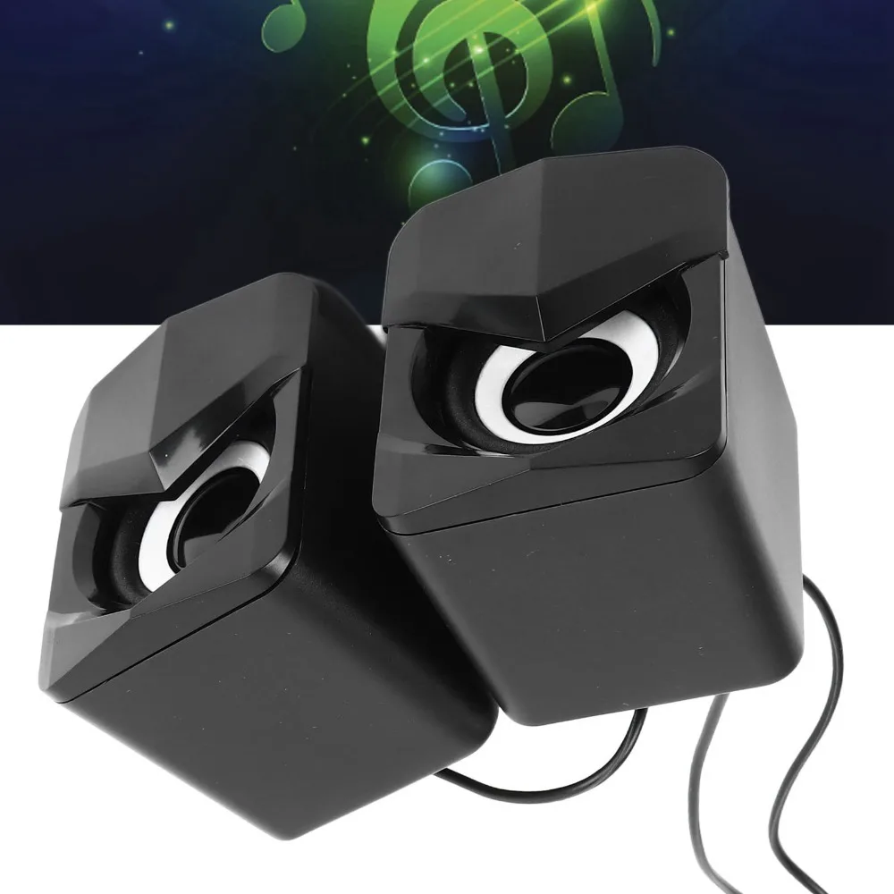 

2PCS Portable With Lights Computer Speakers Wired Connection Subwoofer Laptop Speakers USB Speaker Office Use