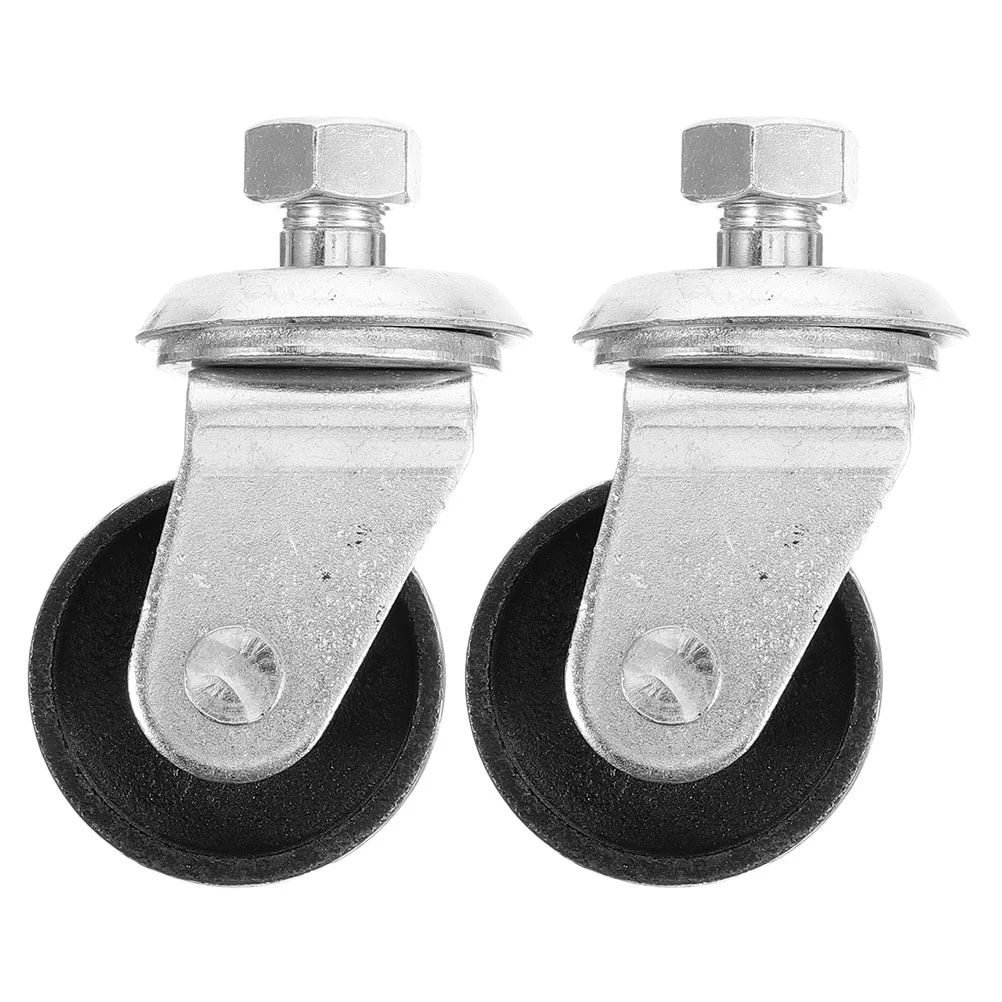 

2 Pcs Hydraulic Jack Accessories Garage Floor Wheels Electric Trailer Caster Casters Heavy Duty Car Supplies