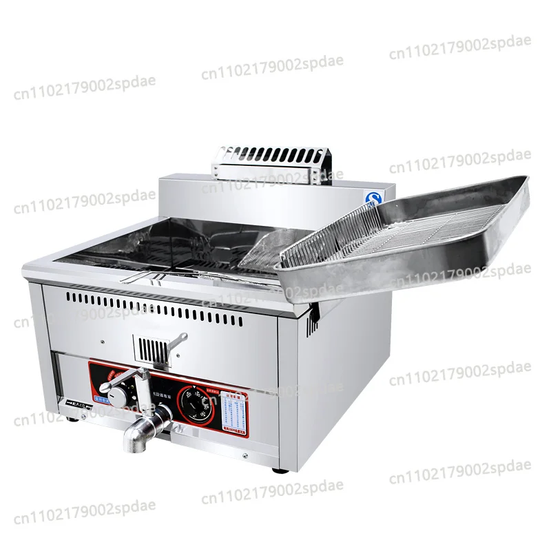 Gas Fryer Machine Table Single Basket Commercial Gas Deep Fryer Chips Fryer Kitchen Food Equipment Machine