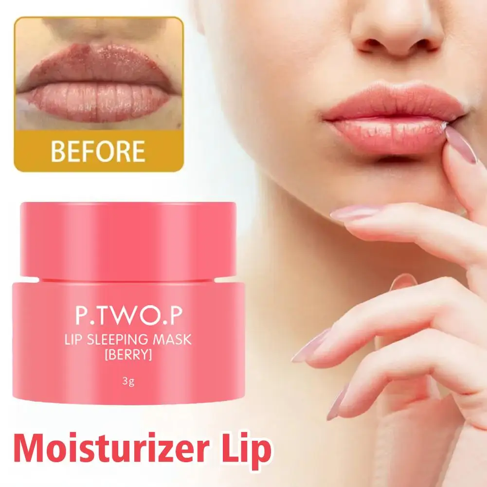 3g Moisturizing Lip Mask Exfoliating Lip Membrane Cream Dry Collagen Brighten Anti Beauty Lip Wrinkle Repaired Care Essenti K1C6