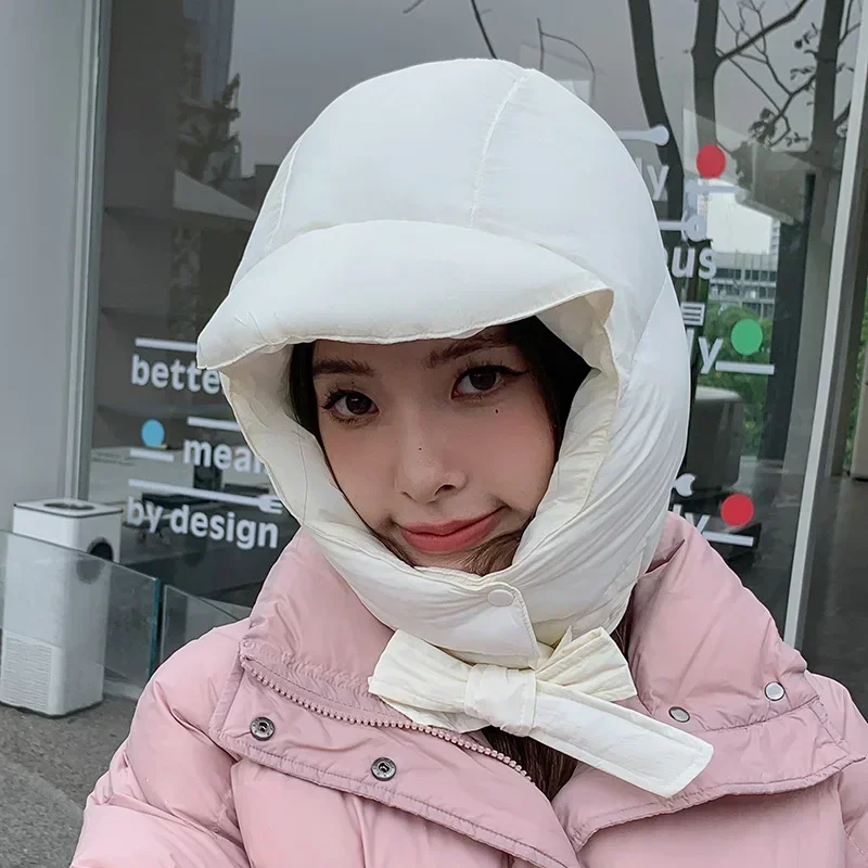 Ins Winter Korean Version Padded Bomber Hat Outdoor Cycling Trapper Hats Thermal Earflap Pilot Caps Kominiarka dla mężczyzn i kobiet