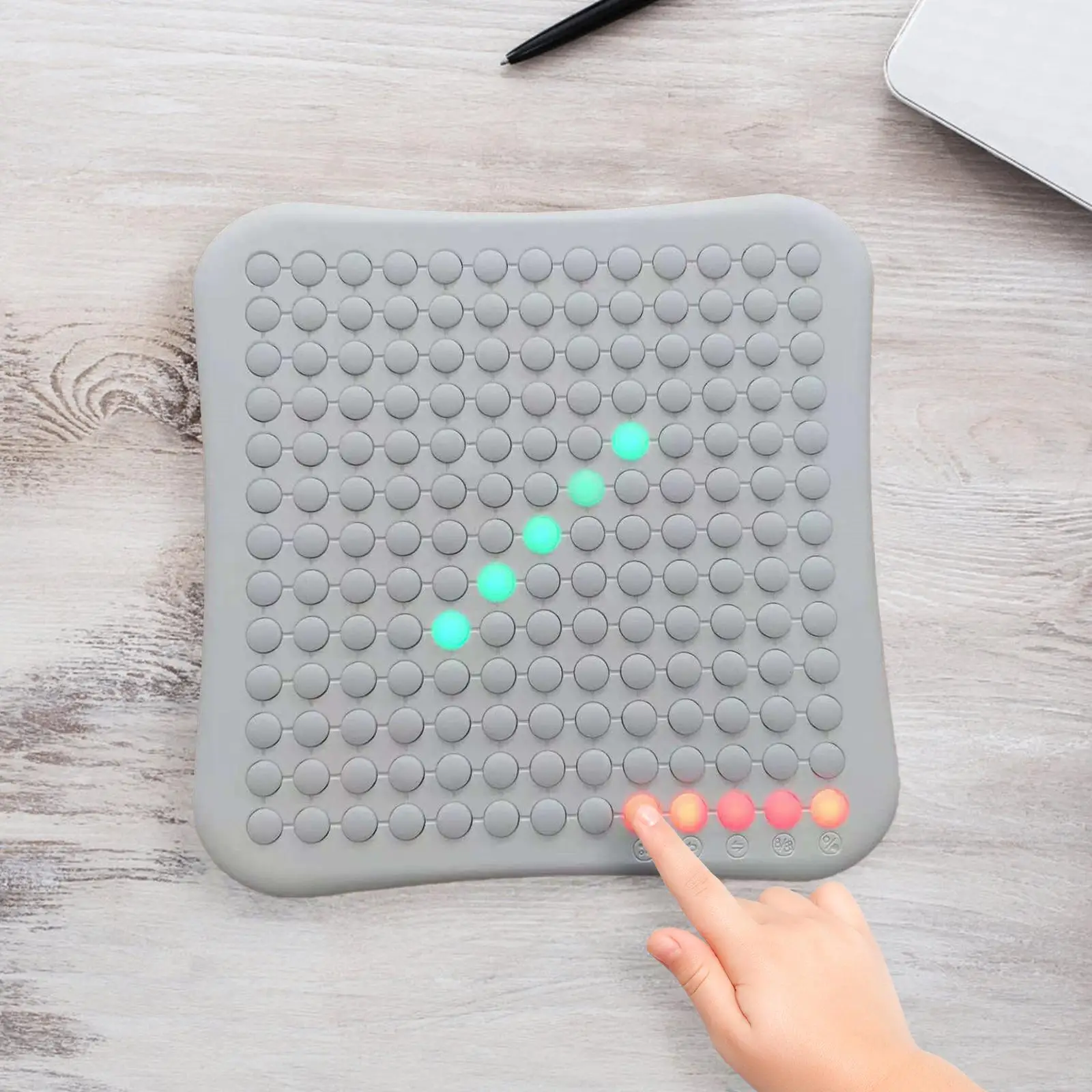 Intelligent Gomoku Chess Game for Boys Girls Age 4-7 Travel Size Electronic Board with Speaker Educational Brain Teaser Gift for