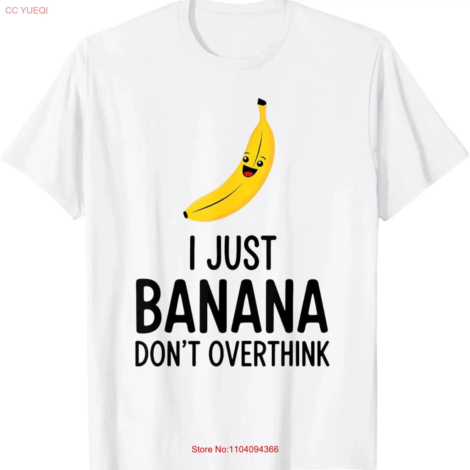 I JUST Banana Don't Overthink Funny Design T Shirt vintage Washed Casual Comfortable designer clothes homme graphic streetwear