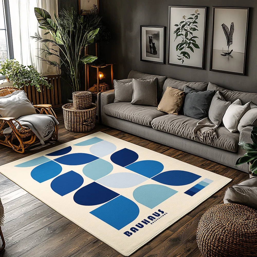 

Современный абстрактный ковер с геометрическим узором, нескользящий напольный коврик, декор для гостиной, домашний акцент, стильный акцентный ковер для дома и улицы, Ru