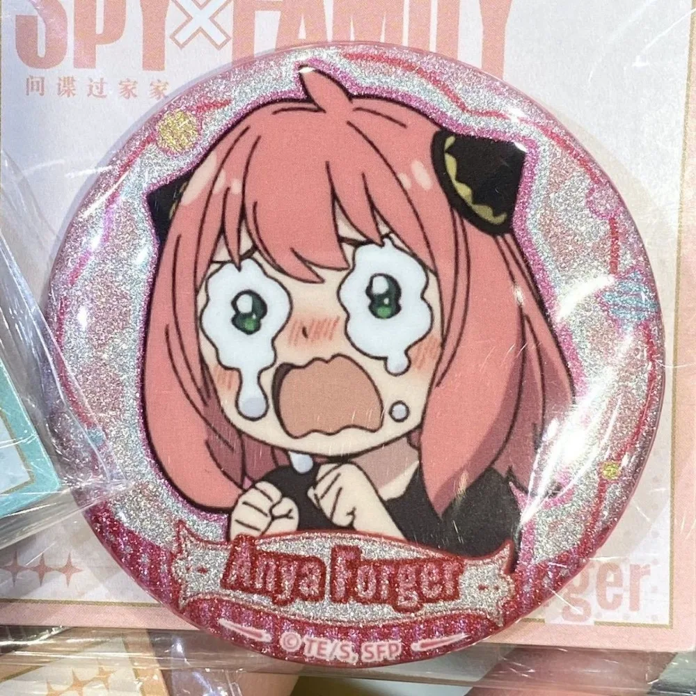 Anya Forger Badge SPY×FAMILY Anime Peripheral Cute Cartoon Originality 58mm Brooch Suit Cshoolbag Hanging Decoration New Gift