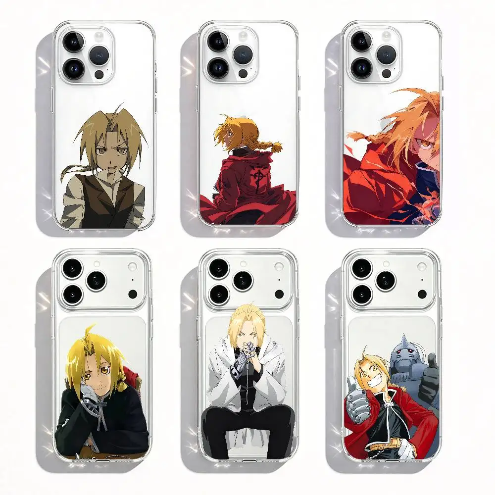 E-EdwardS Elric Handyhülle Luxuriöse Weiche Transparente Hülle für iPhone 18 17 16 15 14 13 12 11 Pro Max Mini Stoßfänger-Schutzhülle