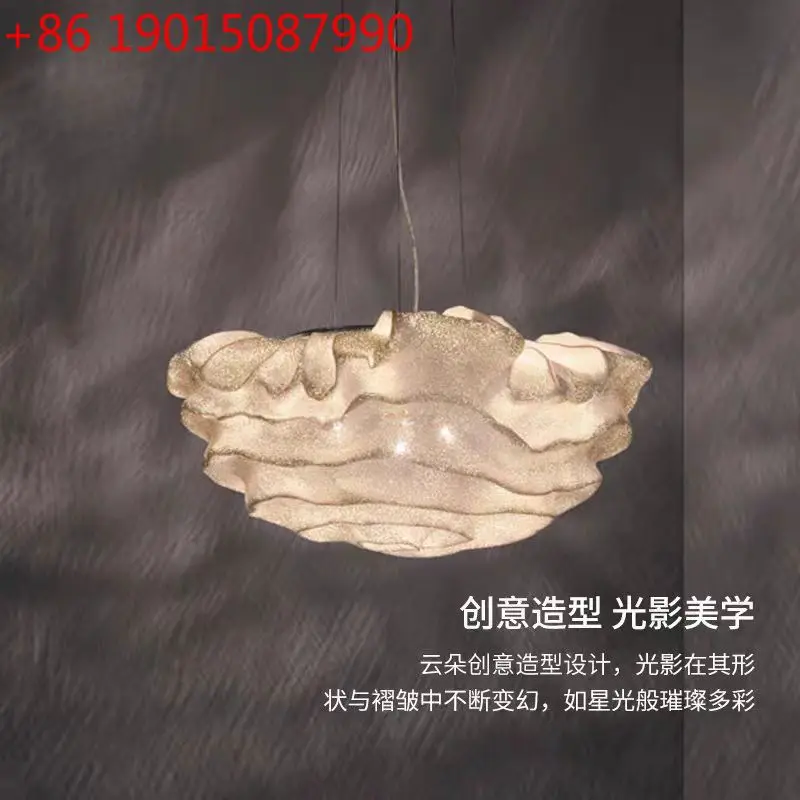 

Скандинавская современная люстра-облако из нержавеющей стали с минималистским индивидуальным дизайном