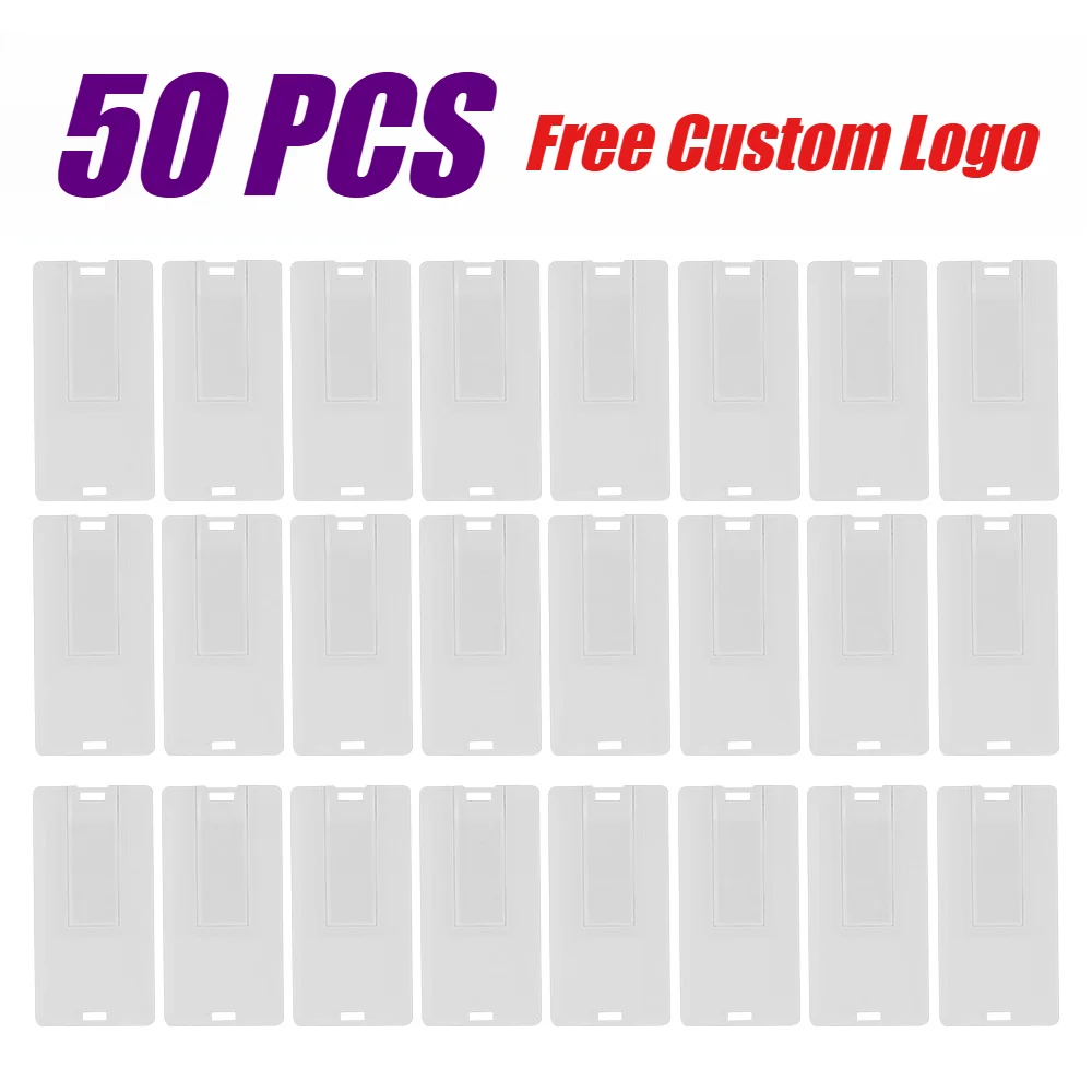 50pcs wholesale Bank Card USB Flash Drive 128GB 64GB 32GB 16GB 8GB 4GB Credit Card Pen Drive Memory Stick Free Customize logo
