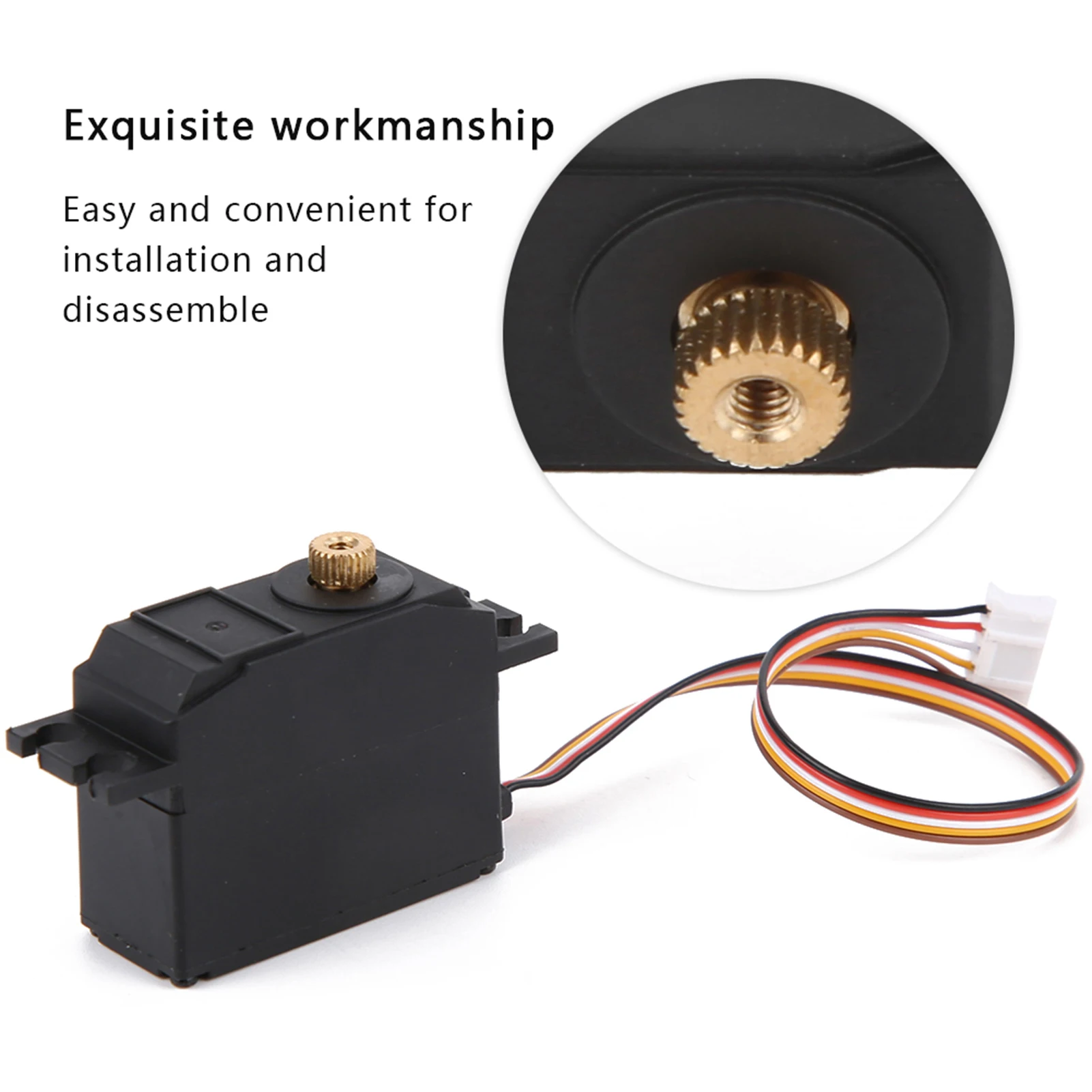 1/12 Servo Plastic Gear Servo Plastic Gear Servo Upgrade Spare Parts Accessory Fit for WLtoys 12428 / 12427 1/12 RC Car RC Servo