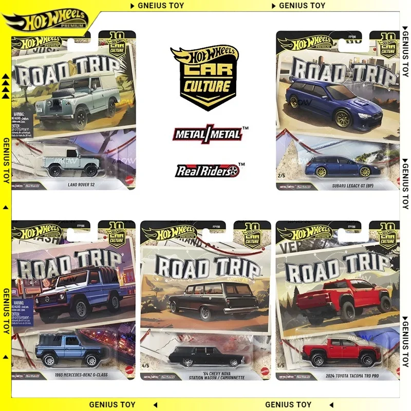 

Hot Wheels Premium 2026 Car Culture Road Trip Benz Toyota Chevy Subaru Land Rover 1:64 Diecast Alloy Metal Collectible Car Model