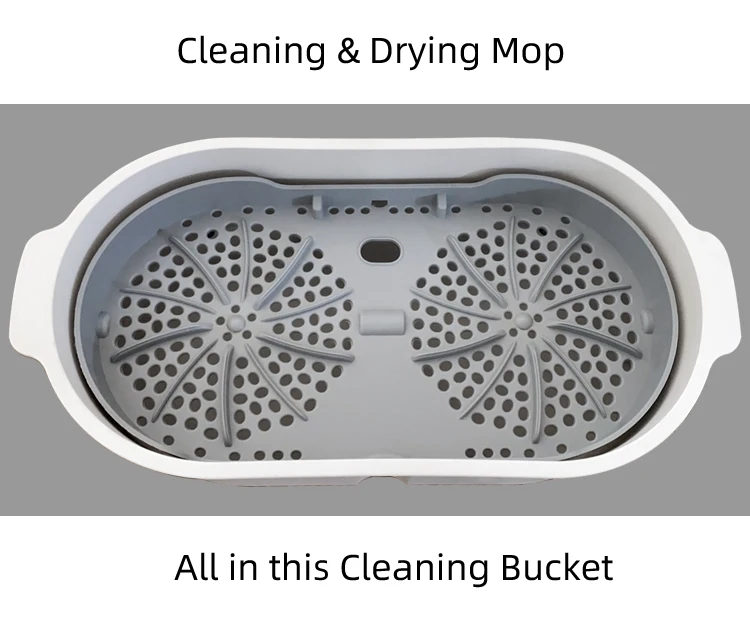 セルフクリーニング乾燥スピンバケツモップセットスクラバー電動フロアクリーンデュアルモップスクラバー付きダブルクリーニングモップ