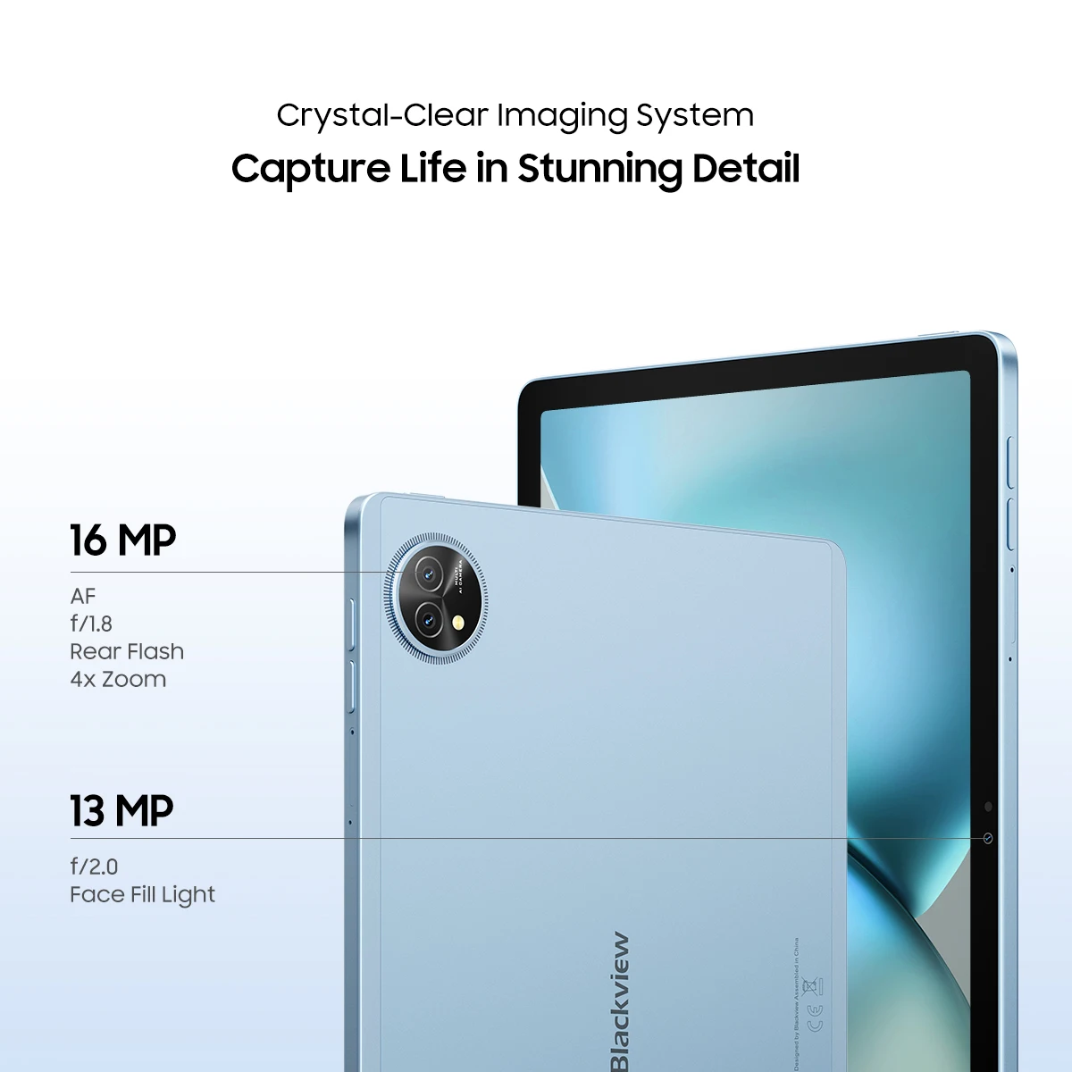 تابلت Blackview ZENO 10 5G، معالج T8200، شاشة FHD+ 90 هرتز مقاس 11 بوصة، كاميرا 16 ميجابكسل + 13 ميجابكسل، بطارية 8800 مللي أمبير في الساعة، شحن سريع 18 وات، أندرويد 15