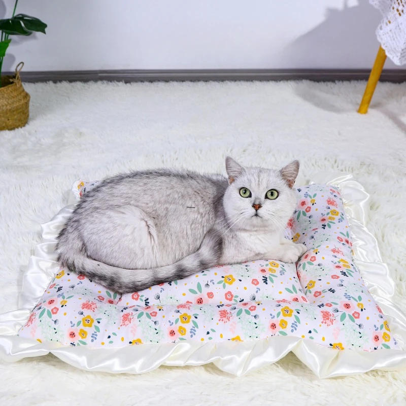 Pet Cat Mattress Seasonal Universal Dog Nest Floor Mat Cat Nest Sleep Mat Double Sided Printed Floor Mat Pet Supplies Cat Beds