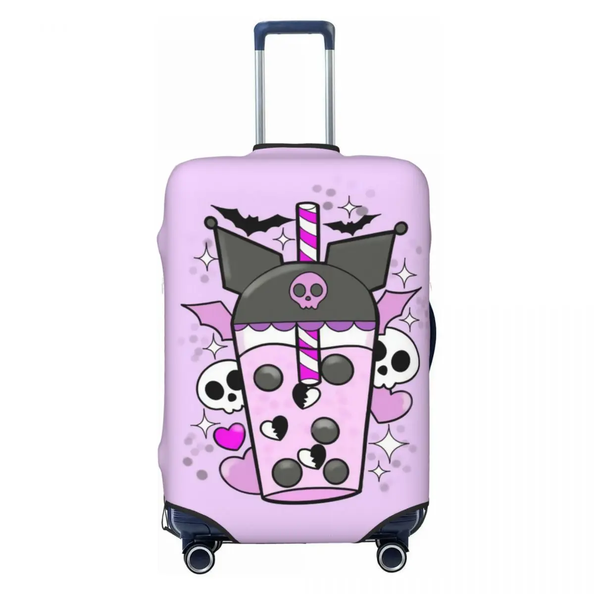 

Пользовательский Хэллоуин Куроми мультфильм аниме дорожный чехол для багажа моющийся чехол для чемодана протектор подходит для 18-32 дюймов