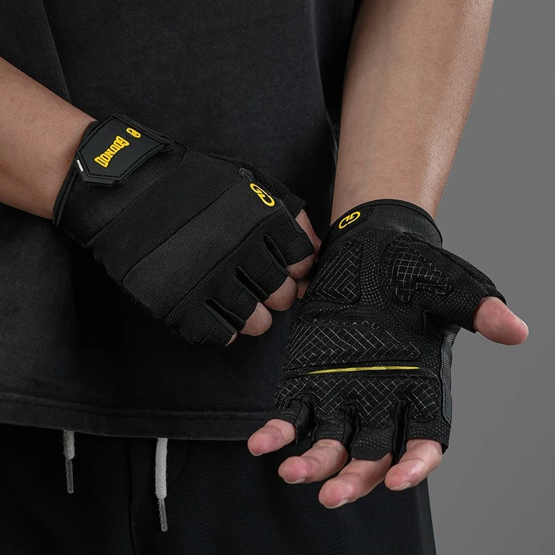 

Спортивные перчатки для фитнеса с половиной пальца, нескользящие спортивные защитные перчатки для рук, перчатки для тяжелой атлетики, перчатки для бега