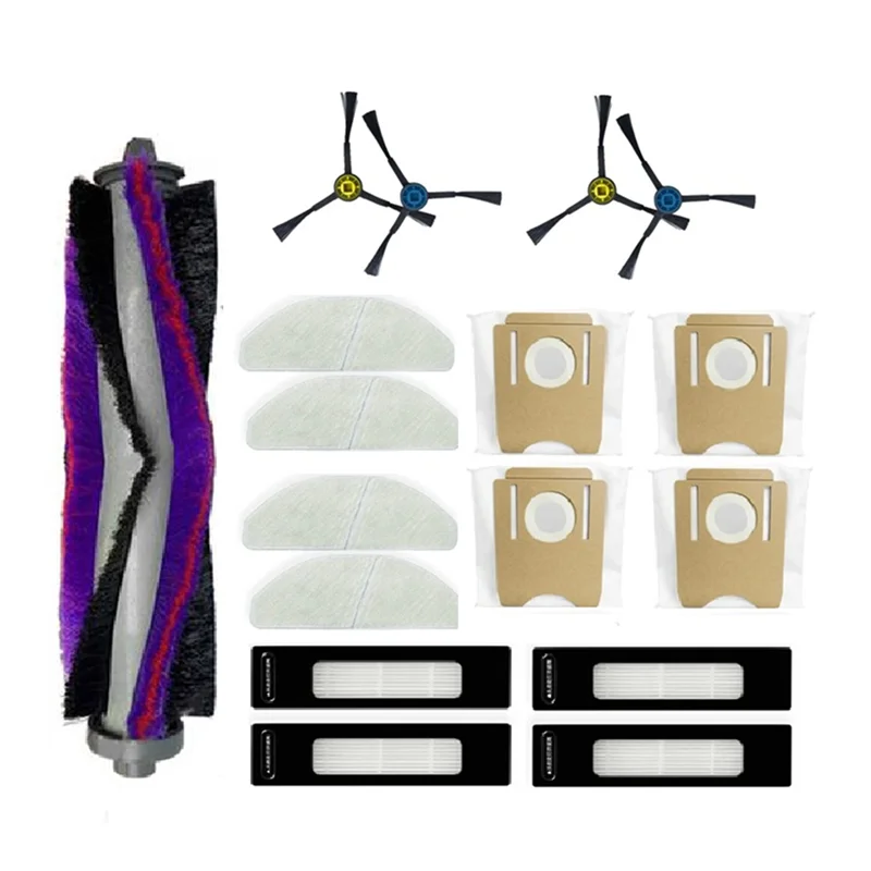 美的S8 Plus / Obode A8 Plus / ETA Aurum PRO 6241 / CLIEN T24 / Thinkair RV50 Proスイーパー用A74G-17個入りメインサイドブラシモップ