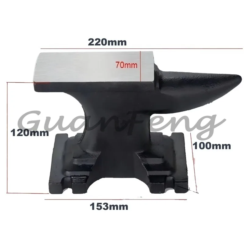 DIY Handmade Small Iron Anvil Table, Heavy Duty Beating Cushion Cutting Block, Blacksmithing Tool with Anvil Horn