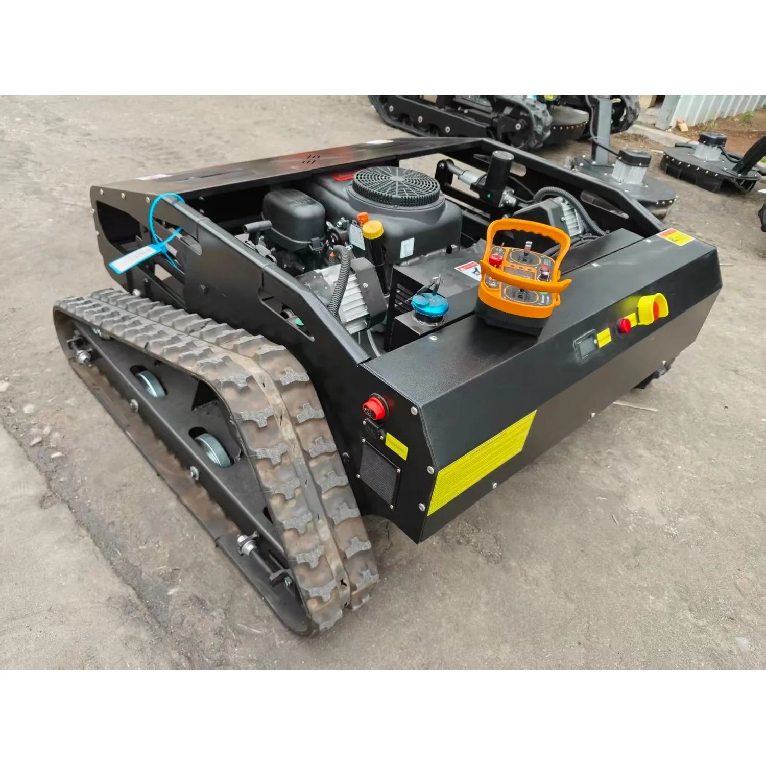 22HP Hybrid Crawler Remote Control Lawn Mower 1000mm Cutting Width 50° Slope Grass Cutter Robot with Snow Pusher