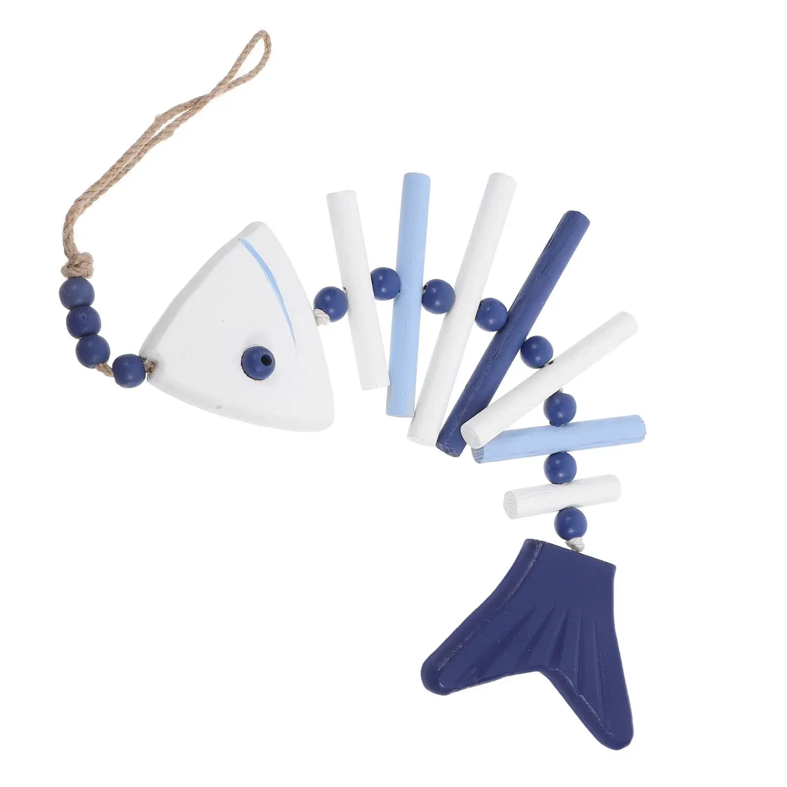 

Wooden Fish Bone Pendant Beach Wall Decoration Home Decor Nautical Style Hanging Ornament Mediterranean Flair Wooden