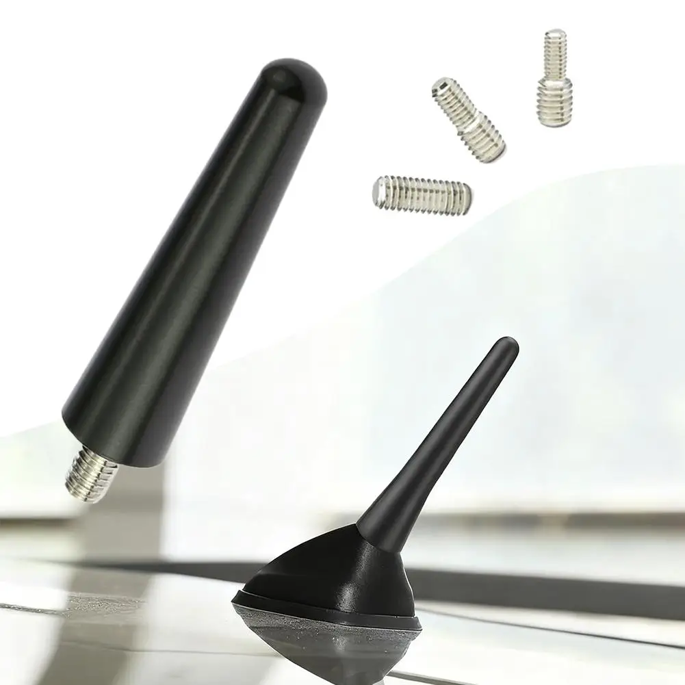 

Strong Radio Roof Mount FM AM DAB Black 6.5cm Length Antenna Screws Car With Mini Auto Accessories Short Vehicle Universal D0Y4