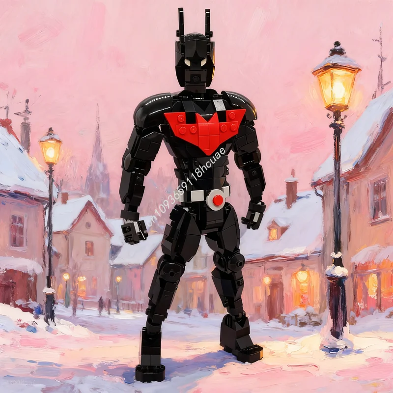 

558 шт. MOC Bat Man Mk II Super Heroes DCD Летучая мышь Модель Строительные блоки Строительная игрушка Рождественские подарки Образовательный кирпич Дети