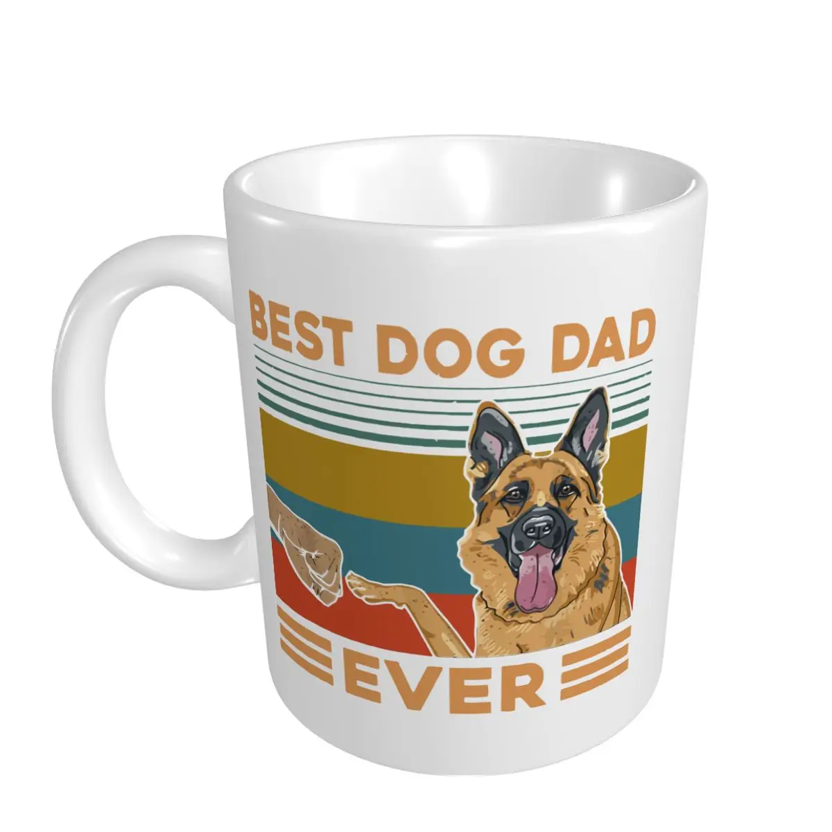 Mark Cup Mug Best Dog Dad Ever German Shepherd Retro Vintage Coffee Mugs Tea Milk Water Cup Travel Mugs For Office Home