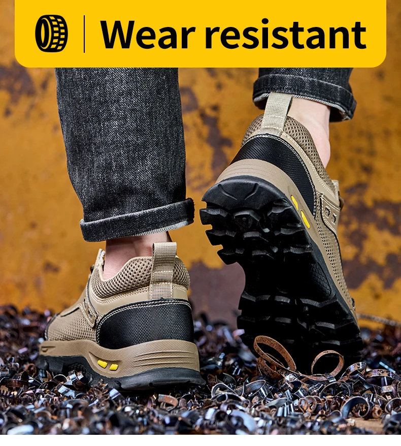 Neue Herrenschuhe Sommer-Arbeitsschutzschuhe, Herren-Antiperforations-Arbeitsschuhe, Schutzschuhe, Sicherheitsstiefel – Detail 9