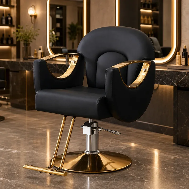 Reclining Compact Barber Chair Premium Italian Salon Chair Professional Classic Poltrona Barbiere Hair Salon Furniture