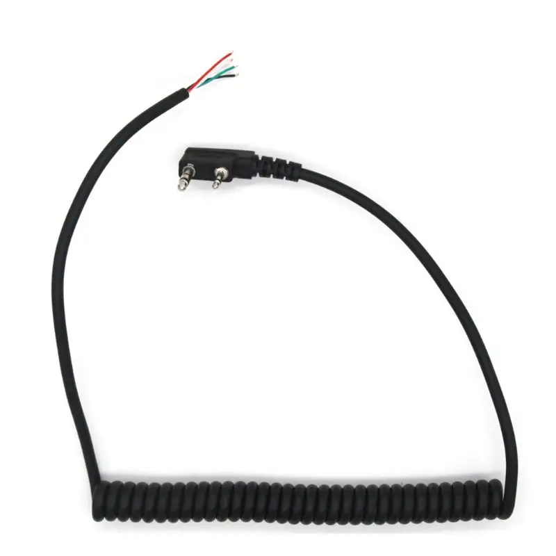 Cable micrófono altavoz Universal 70cm para UV5R para TK-240 Linton Cable micrófono mano negro