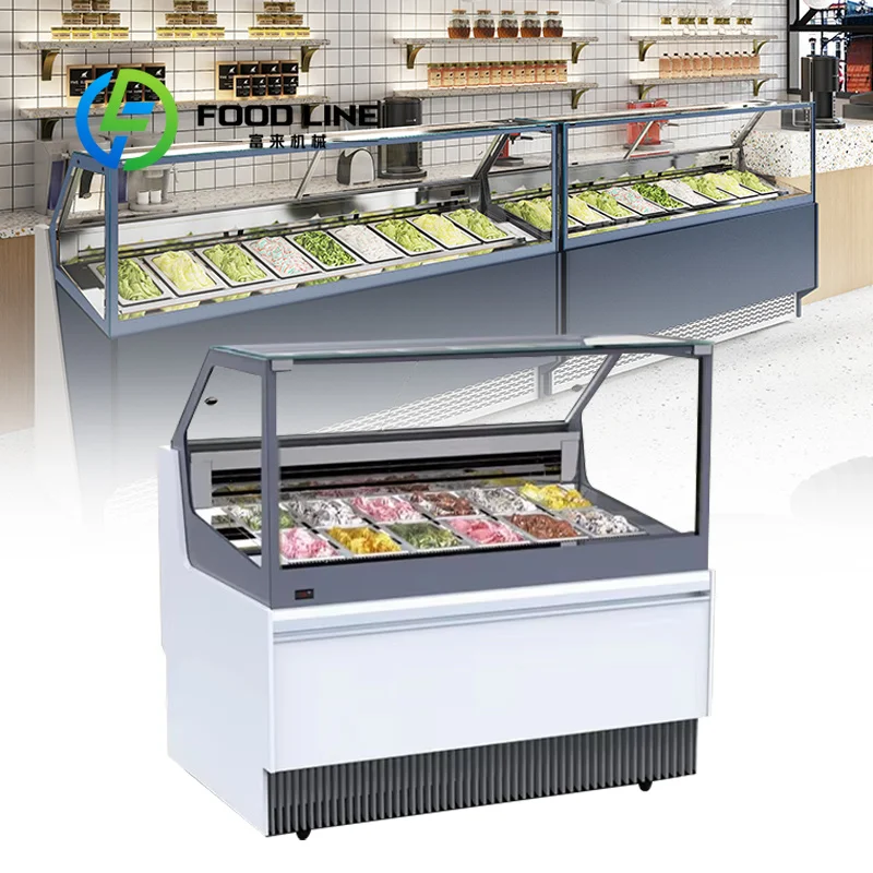 Ice Cream Display Freezer Equals Gelato Display Case With Multi Tanks To Hold Hard In Commercial Gelato Showcase For Bakery
