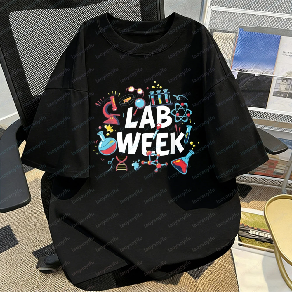 Lab Week Science Experiment Theme Unisex Tee Science Lover Gift Casual Cotton Shirt Funny Summer Short Sleeve Tops Women Clothes
