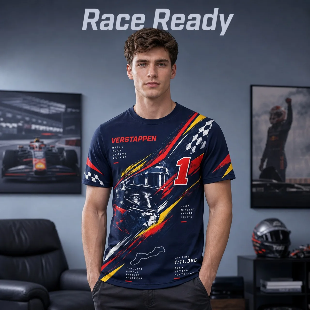 New Max Verstappen No.3 Racing T-Shirt Print Oracle Jersey Quick Dry Unisex Summer Sports Casual Short Sleeve Tops