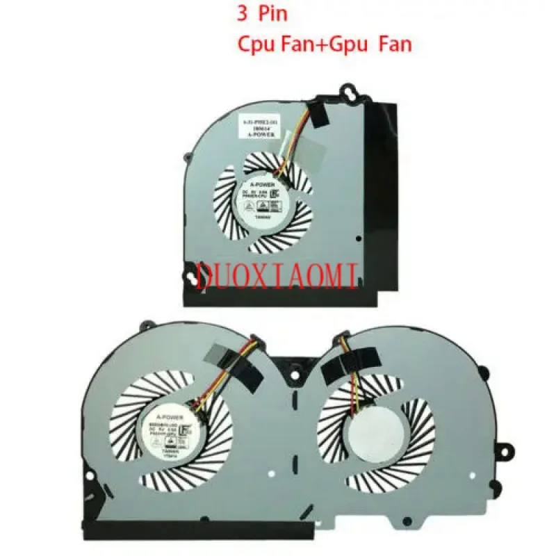 NEW CPU COOLING Fan & GPU fan for Clevo P950 P950HR P950ER T97 T96E T800 4 wire & 3 wire radiator fan