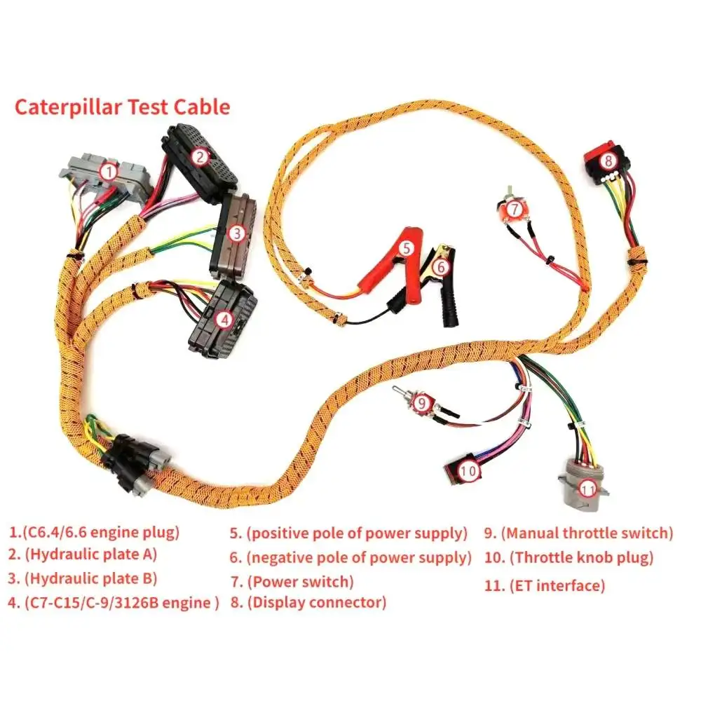 High Quality Programming Cable for CAT 317-7485 478-0235 J1939 Excavator Detection Controller Test Line C6.4/C7/C9/C11/C15