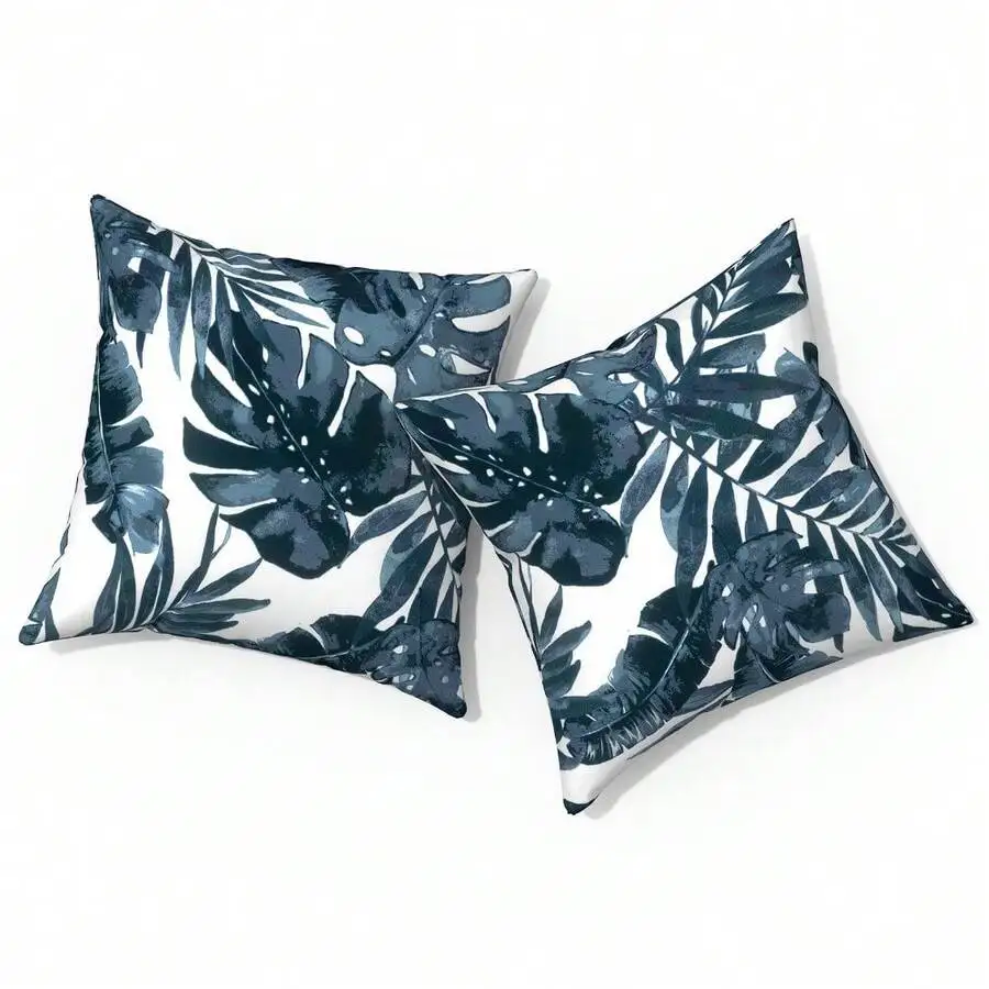 2 Pcs Outdoor Lumbar Pillowcase, 12x20 Inches, Rectangular Throw Pillow, Without Pillow Insert, Decorative Lumbar Support, Suita