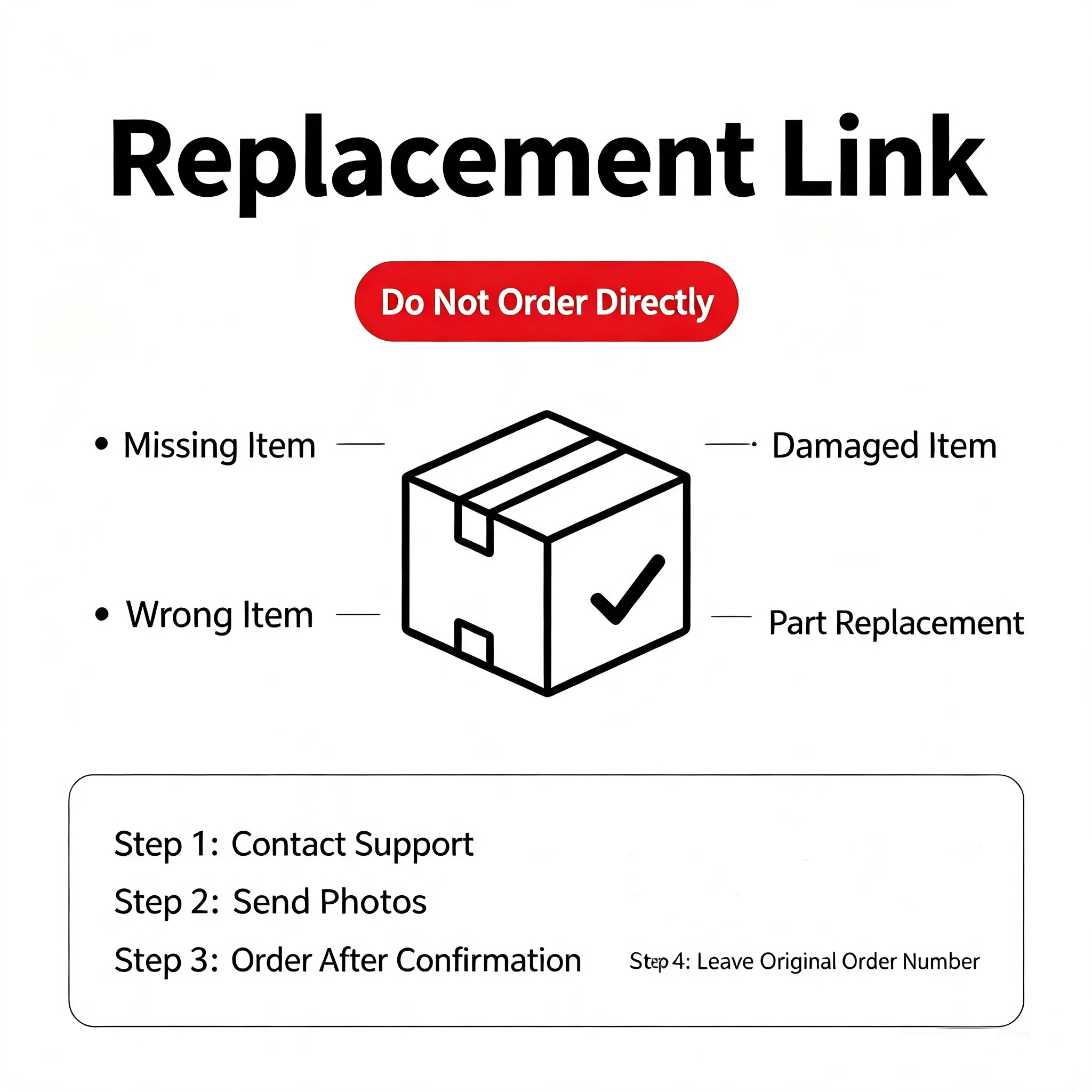 Replacement Parts Special Link, Please Contact Us Before Place Order