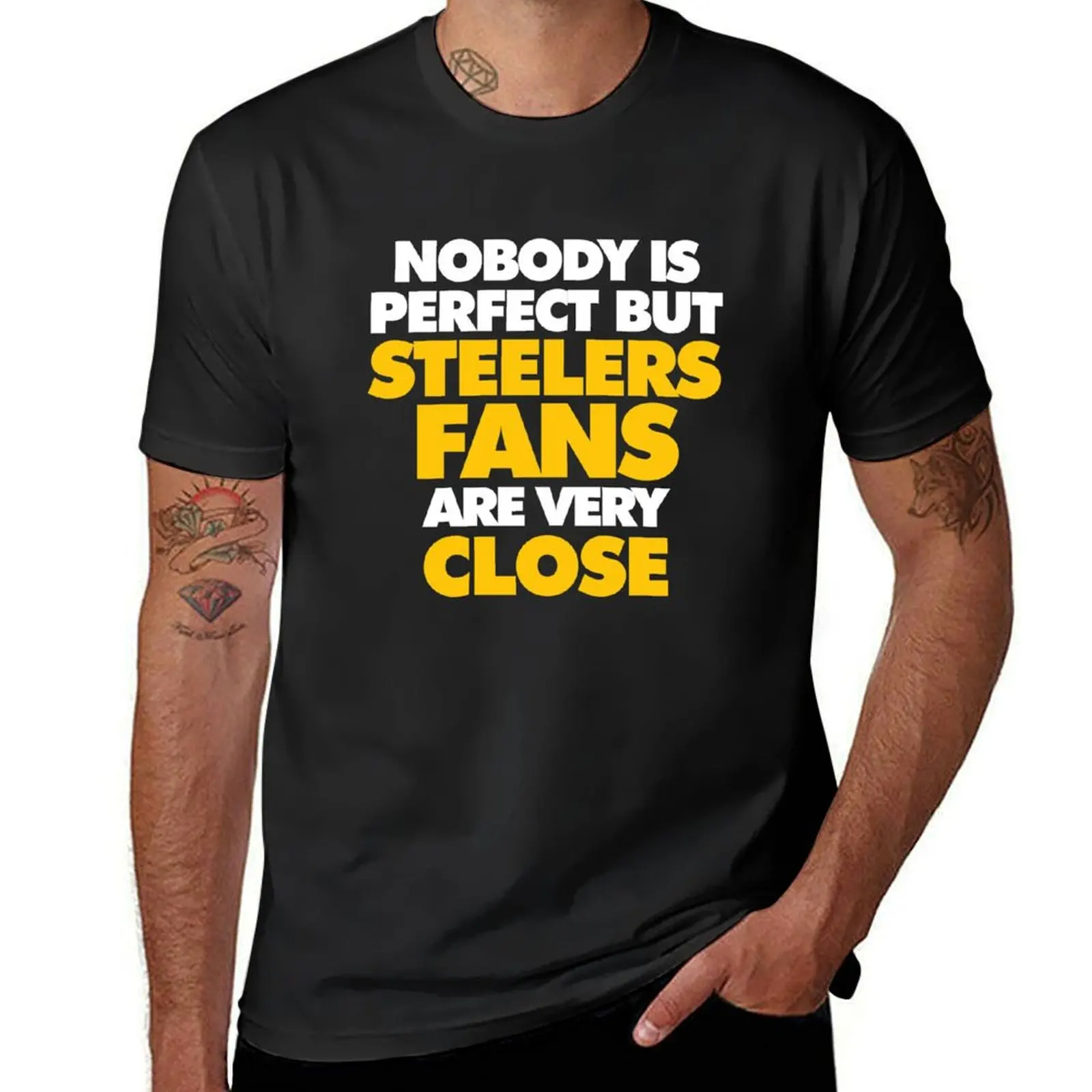 

Nobody is perfect but Steelers fans are very close T-Shirt tees aesthetic clothes customizeds sports fans tshirts for men