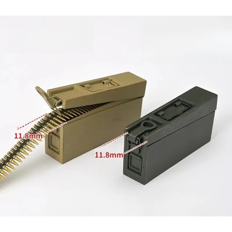 ZY2038 1/6 스케일 군인용 만능 기관총 탄창 박스 샌드 컬러 밀리터리 그린 플라스틱 모델 12인치 액션 피규어용