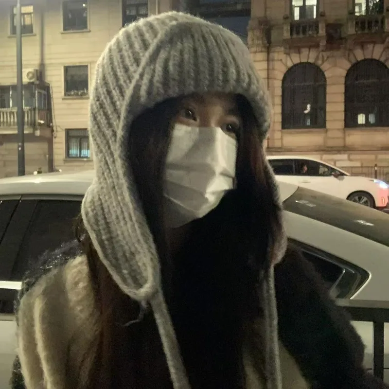 شتاء دافئ النساء غطاء للأذنين قبعة بلون محبوك سدادات حماية الأذن قبعة النساء فتاة الباردة واقية الصوفية الكروشيه بونيه قبعات الهدايا #4