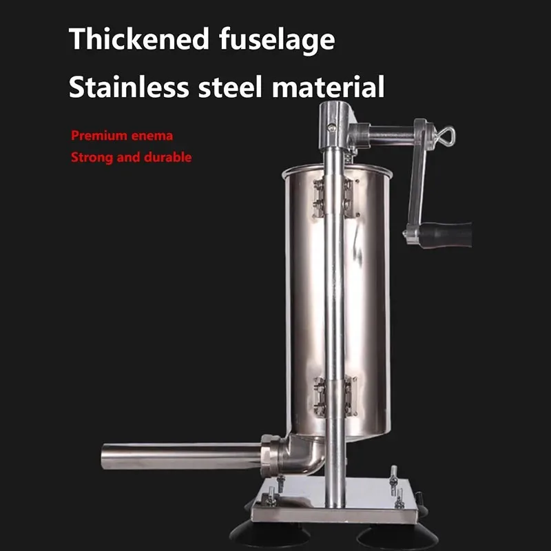 4L Homemade Sausage Stuffer Horizontal Stainless Steel