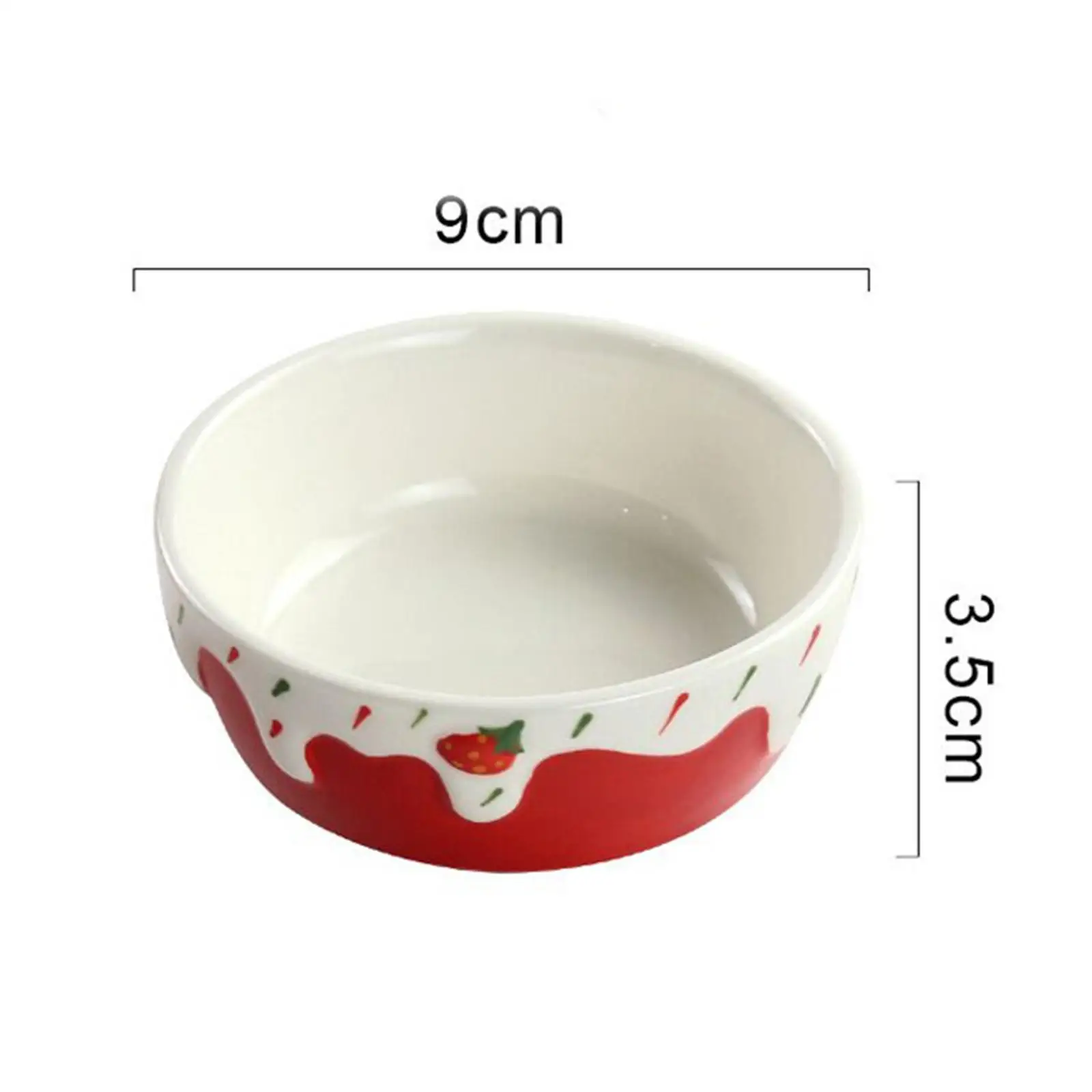 Hamster Food Bowl Easy to Clean Stable Anti Spill Rabbit Food Dish Ceramic Feeding Bowl for Squirrels Ferret Dwarf Rat Gerbil