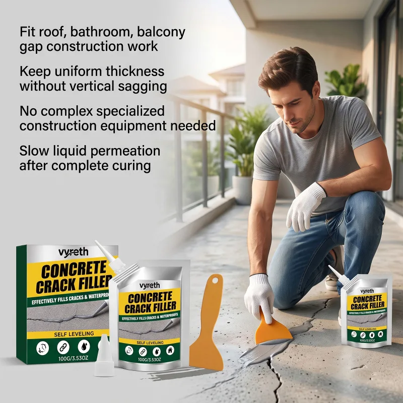 Multi Purpose Waterproof Gap Repair Sealant Household Filling Agent for Cracks and Joints on Walls Floors Furniture Surfaces